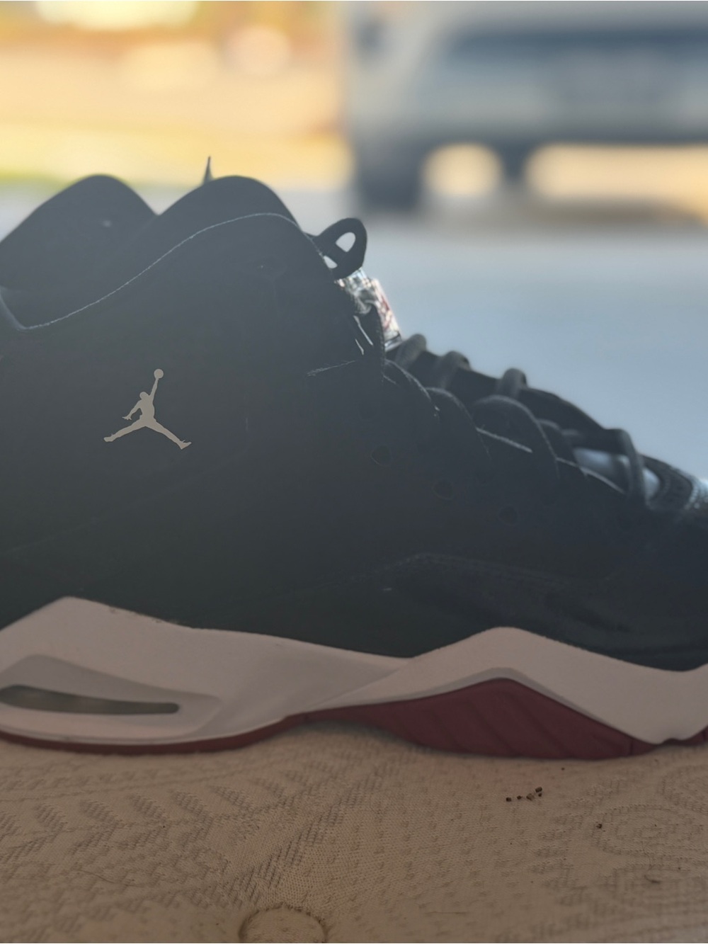 Jordan Kids Black/White/Red Basketball Sneakers